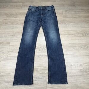 BKE Buckle Jeans Jake Straight Men's 32x33 Dark Wash Blue Premium Stretch Denim